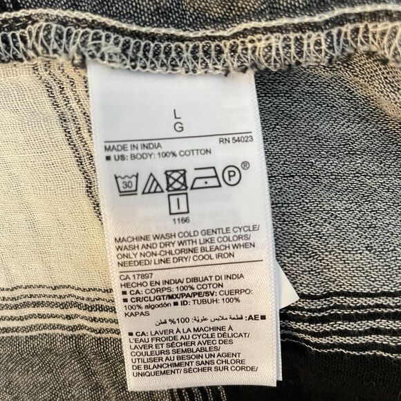 Old Navy Dress Womens Large Black Plaid Lagenlook Teacher Pockets Cotton Boho - Picture 9 of 9